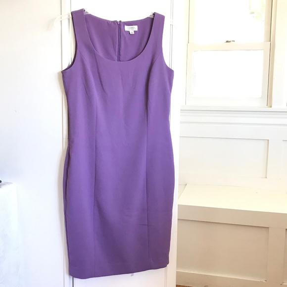 TAHARI Sleeveless Shift Midi Dress Arthur S. Levine Scoop Neck Women’s Size 8 - Picture 1 of 16
